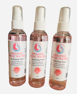 Organic Rose Water Hydrating Toner | Natural Face Toner - 4oz
