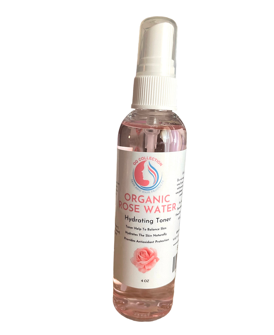 Organic Rose Water Hydrating Toner | Natural Face Toner - 4oz
